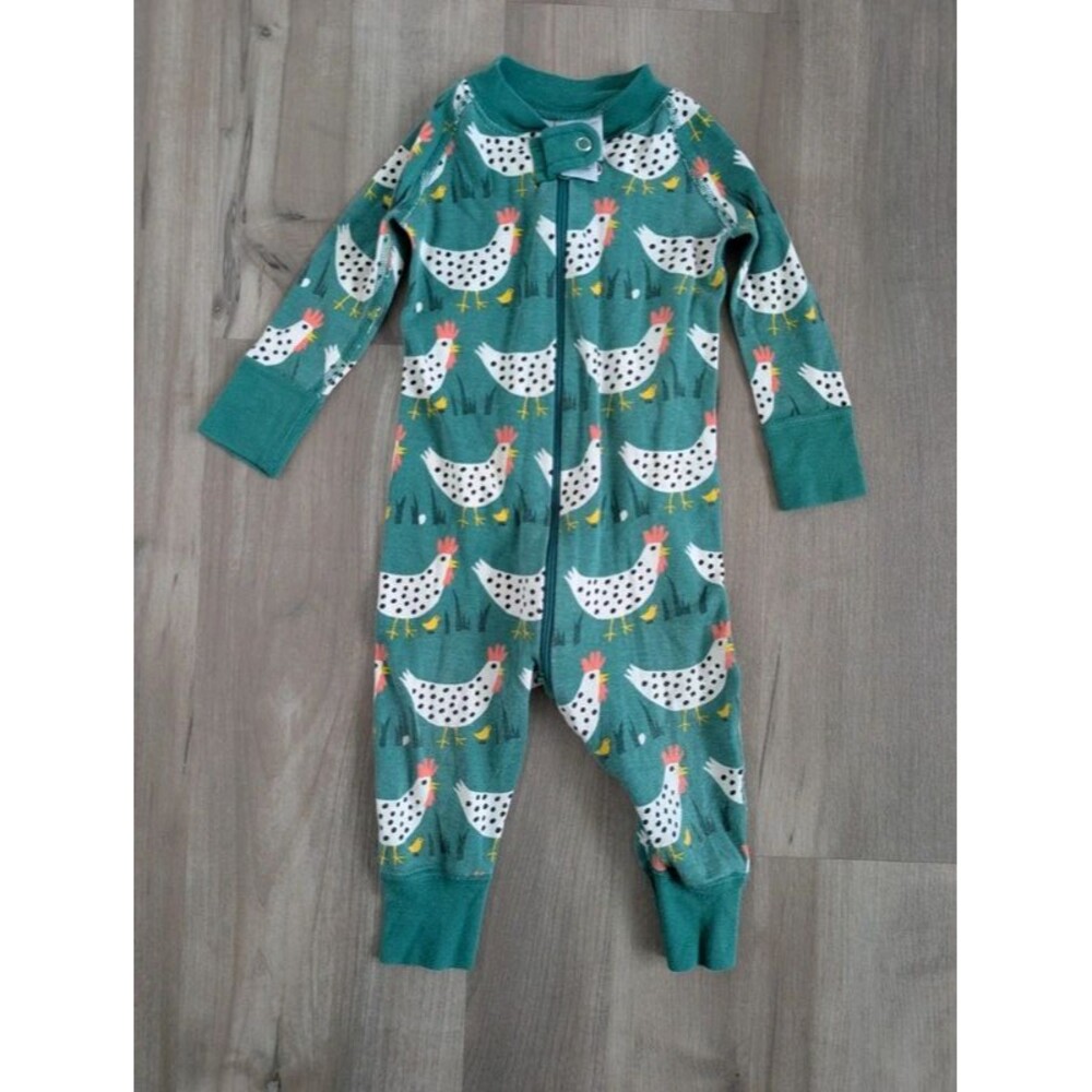 Hanna Andersson One Piece Pajamas Playsuit in Chicken Print, 6-12M (U2)